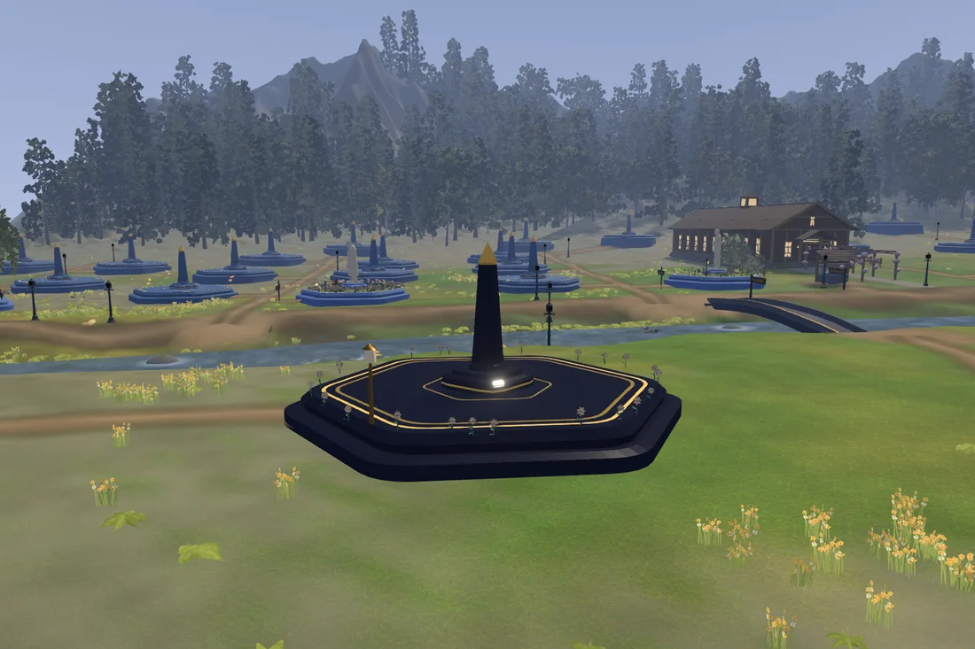 A Terrace plot in The Vale: the far bank, across the water